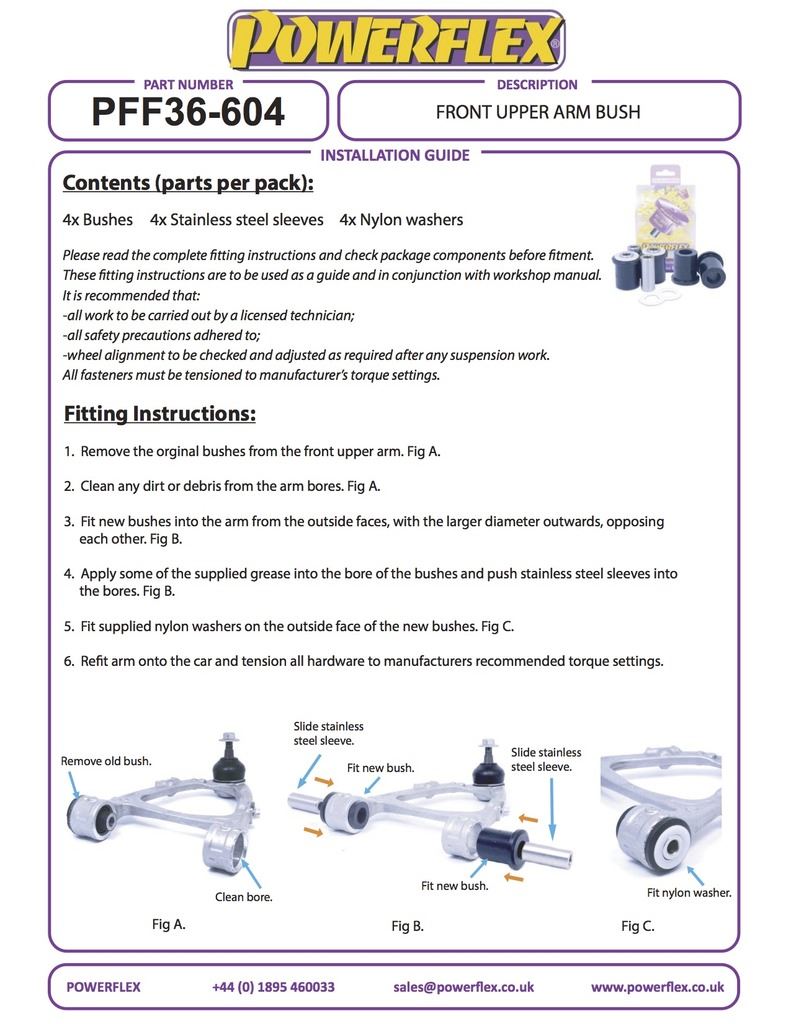 For Mazda MX-5 2015- PowerFlex Front Upper Arm Bush