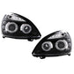 RENAULT CLIO MK2  2001-2005 BLACK ANGEL EYES HEADLIGHTS PAIR