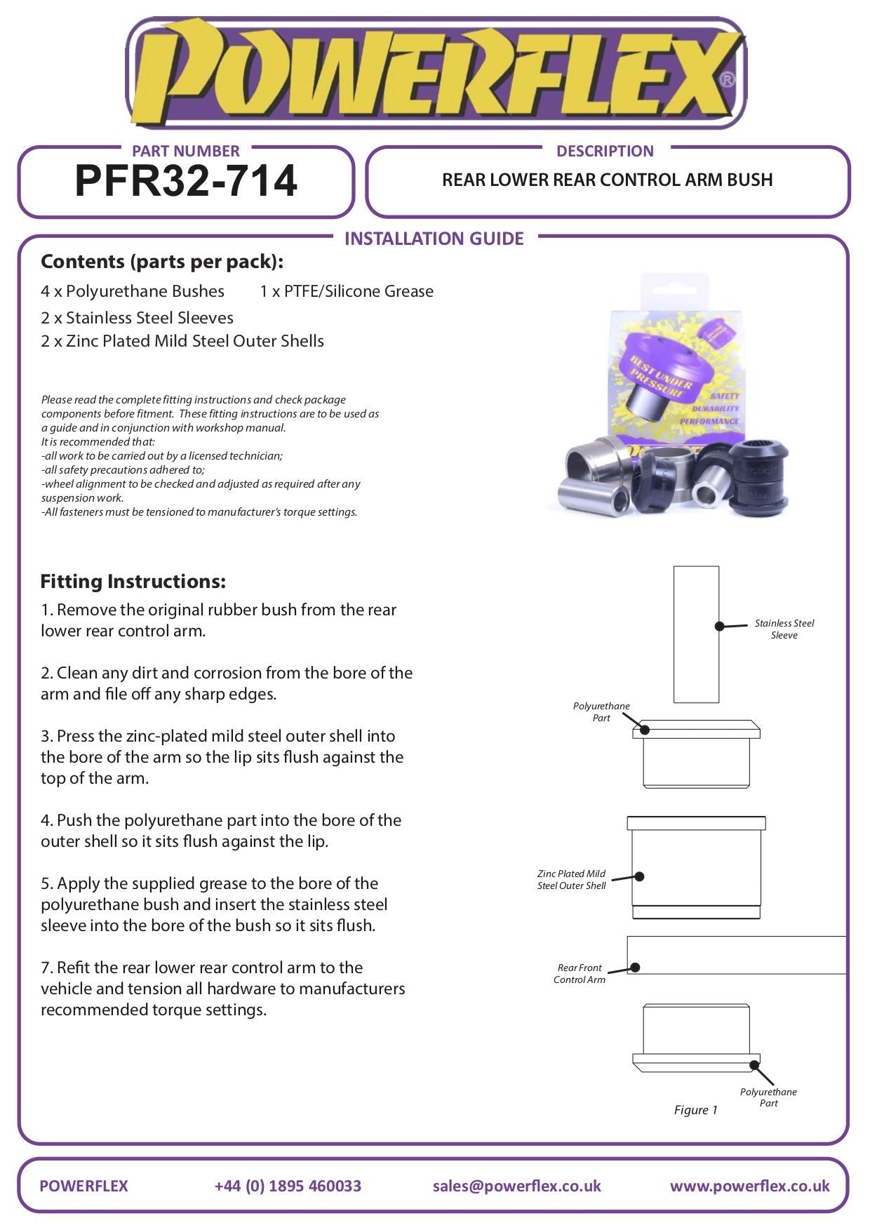 Range Rover Evoque (2011-) PowerFlex Rear Lower Rear Control Arm Outer Bush