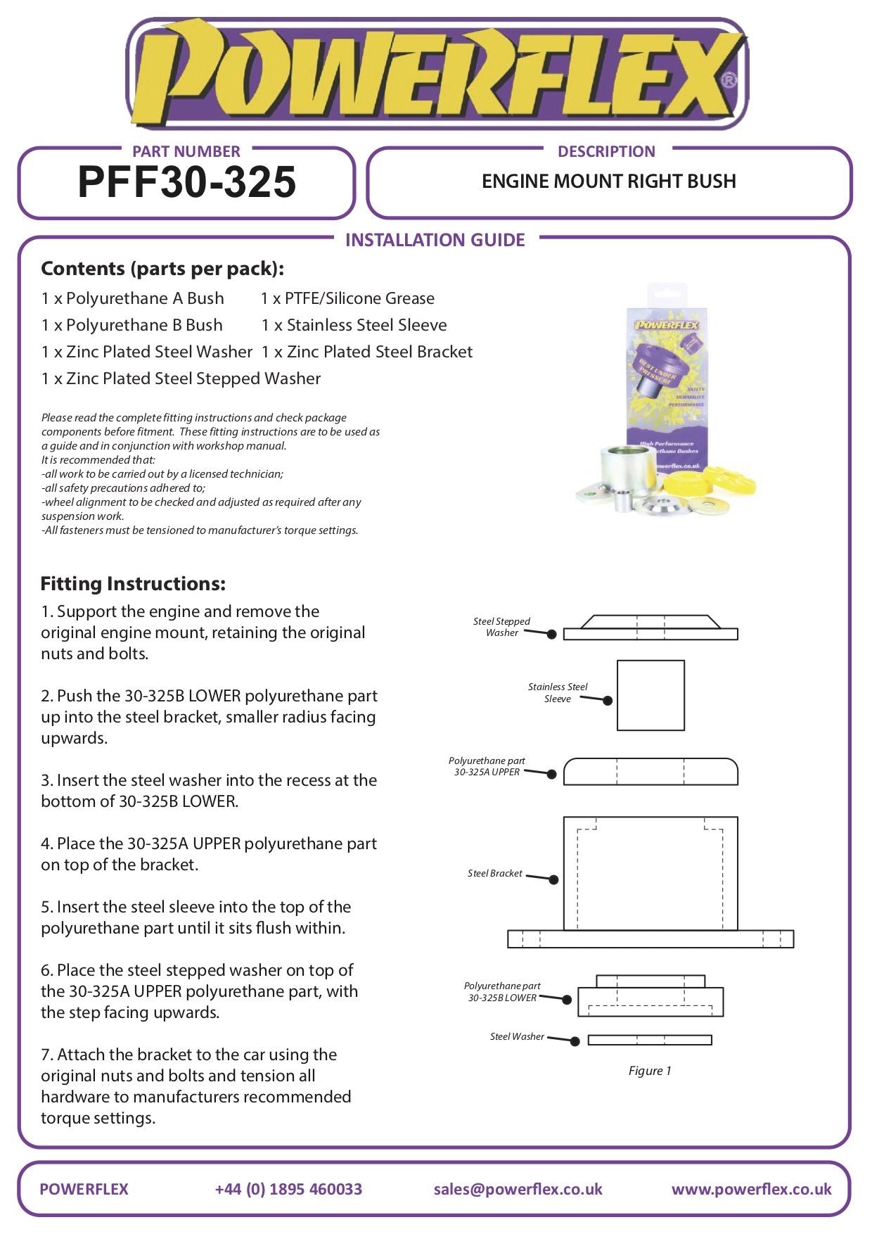 Lancia Integrale 16v (1989-1994) PowerFlex Black Front Right Hand Engine Mount