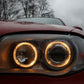 BMW 1 SERIES E87 5 DOOR HATCH 2004-3/2007 CHROME ANGEL EYES HEADLIGHTS PAIR