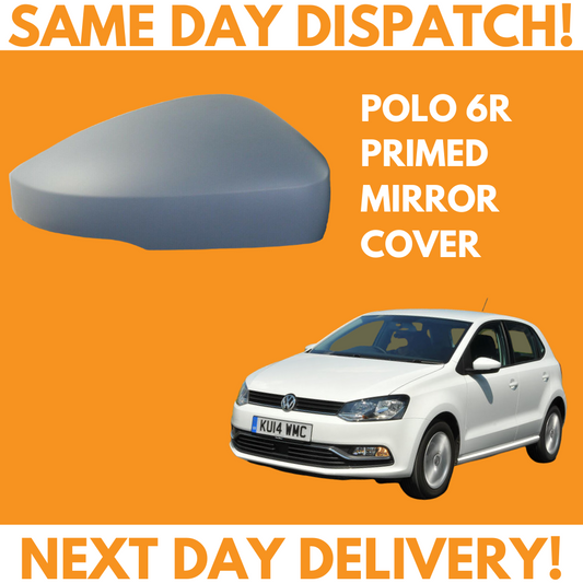 VW Polo 6R 2009-2018 Wing Mirror Cover Primed Right Side