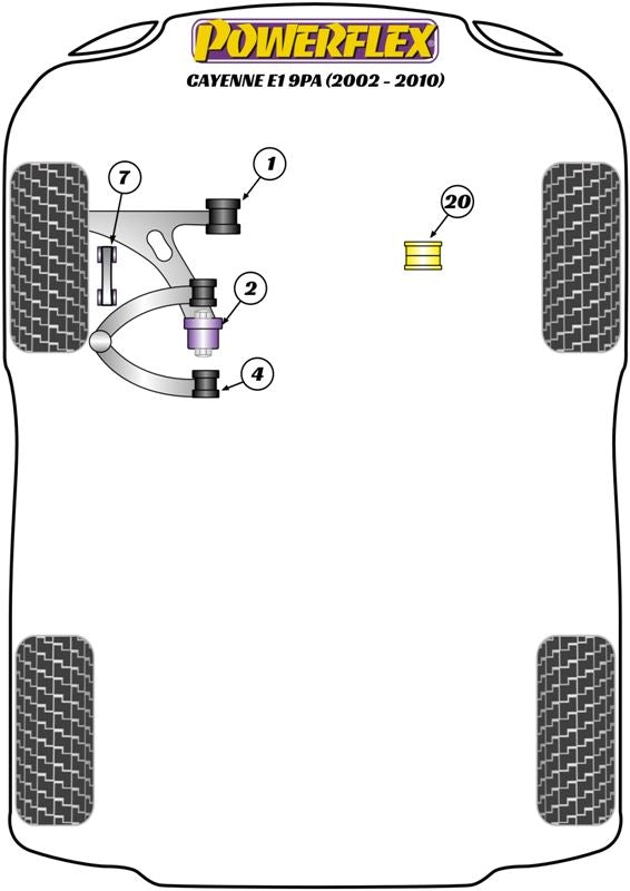 Porsche Cayenne E1 9PA (2002-2010) Front Anti Roll Bar Link Bush