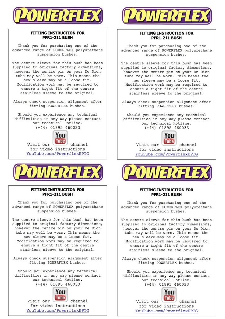 For Alfa GTV6 Type 116 1972-1987 PowerFlex Rear Watts Linkage Centre Bush