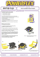 Ford Fiesta Mk6 inc ST 2002-2008 PowerFlex Black Gearbox Mount Insert