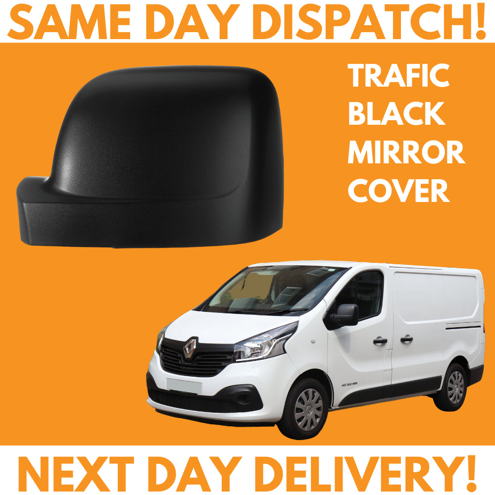Renault Trafic 2014-2020 Wing Mirror Cover Black Left Side