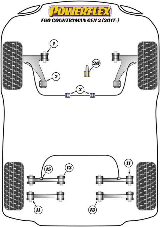 Mini F60 Countryman Gen 2 (2017-ON) PowerFlex Jack Pad Adaptor