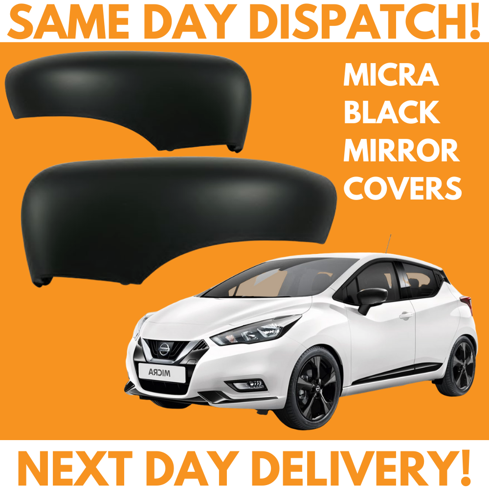 Nissan Micra K14 2016-2020 Wing Mirror Covers Black Left & Right Pair