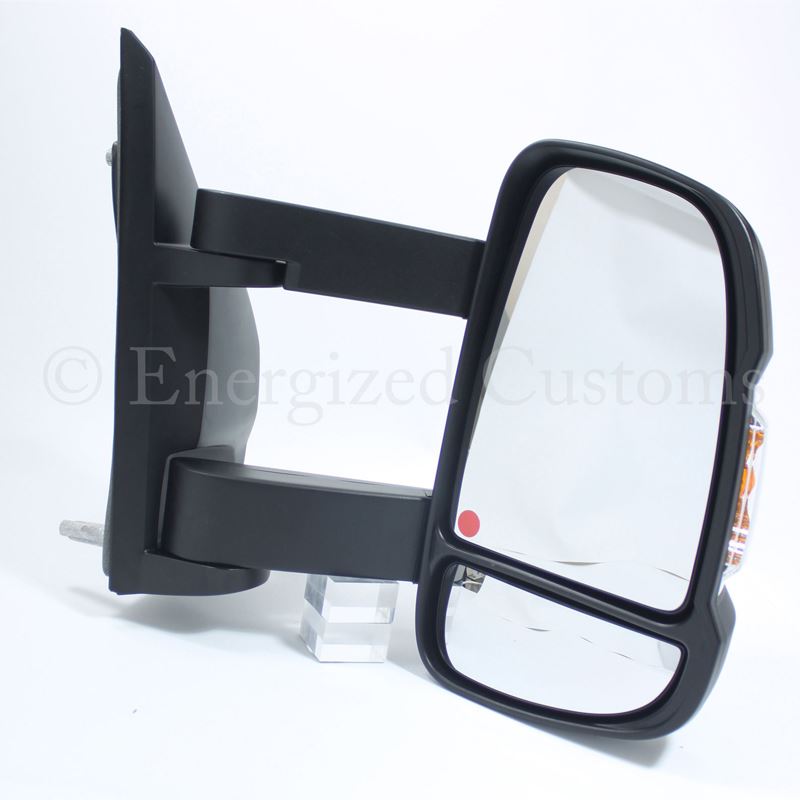 Citroen Relay Van 2006-> Long Arm Electric Black Wing Door Mirror Drivers Side