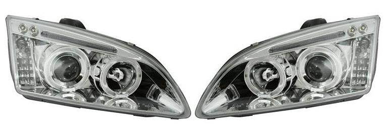 FORD FOCUS MK2  2005-5/2008 CHROME ANGEL EYES HEADLIGHTS PAIR