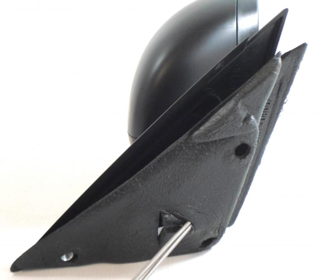Skoda Fabia Mk2 5/2007-> Cable Adjust Wing Door Mirror Black Cover Drivers Side