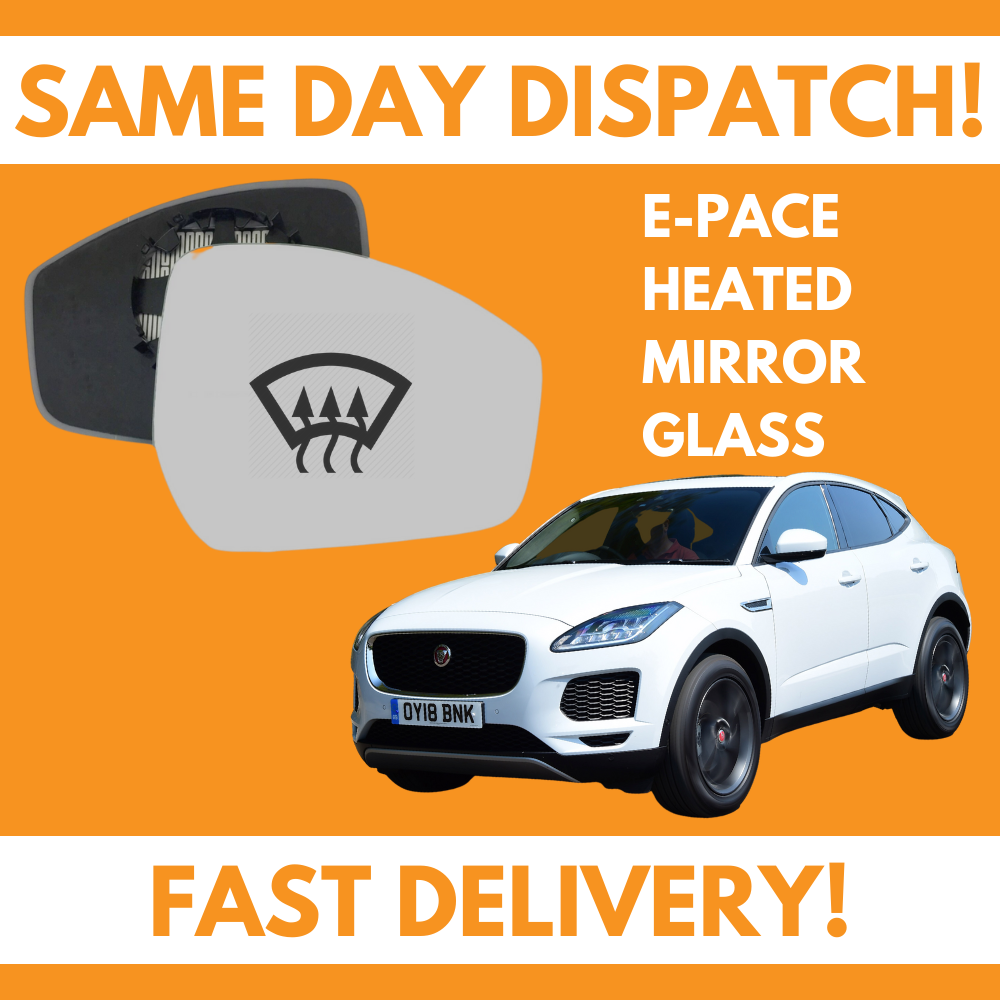 Jaguar E-Pace 2017-2020 Heated Door Wing Mirror Glass UK Right Drivers Side