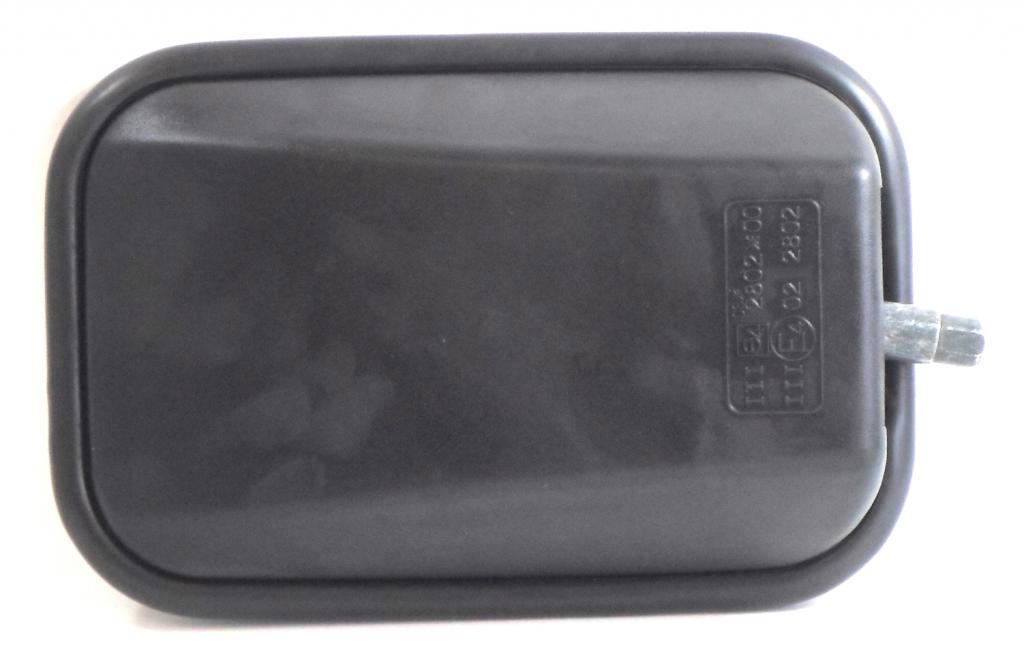 Land Rover Defender 2007-> Manual Wing Door Mirror Black Cover Drivers Side