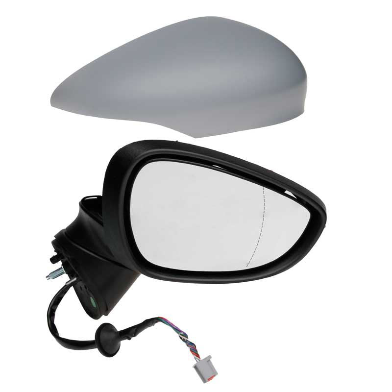Ford Fiesta Mk7 2008- Electric Powerfolding Wing Door Mirror Drivers Primed Side