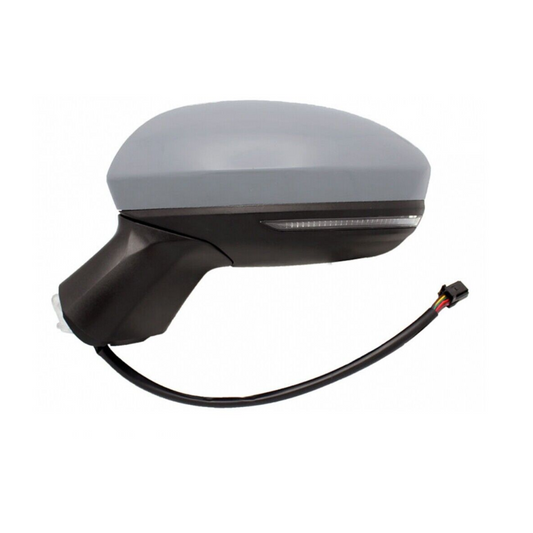 Renault Clio MK5 2019-2024 Electric Powerfold Primed Door Wing Mirror Left Side