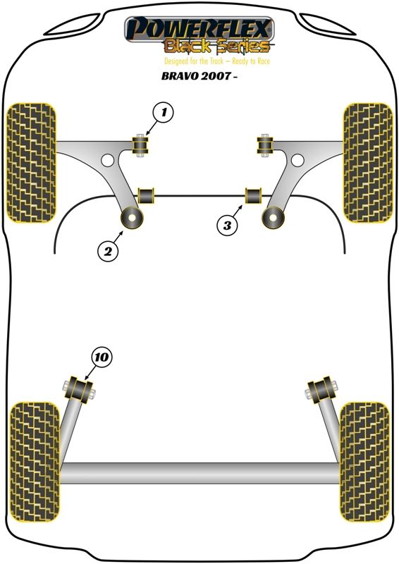 Fiat Bravo (2007-) Front Anti Roll Bar Bush 17mm