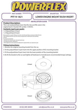 For Ford Focus Mk3 ST 2011 on PowerFlex Lower Engine Mount Bush Insert