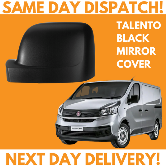 Fiat Talento 2016-2020 Wing Mirror Cover Black Left Side