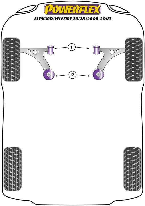 Toyota Alphard/Vellfire 20/25 (2008-2015) PowerFlex Front Wishbone Front Bush