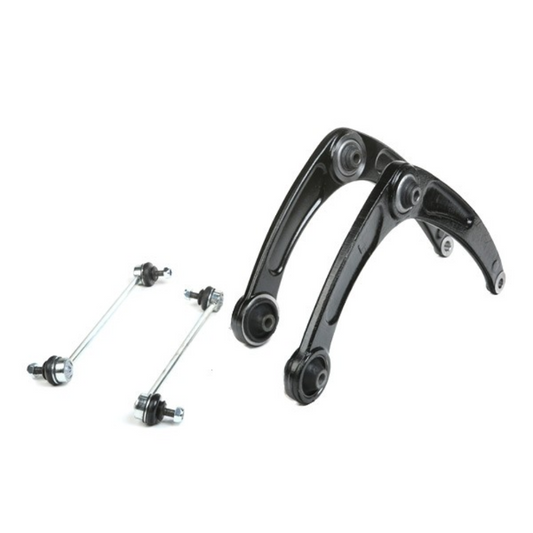 For Peugeot 307 2001-2009 Front Lower Wishbones Arms and Drop Links Pair