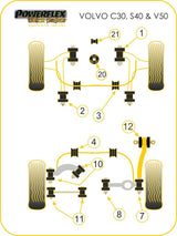 For Volvo V50 2004 onwards PowerFlex Black Series Front Wishbone Front Bush