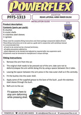 For Mini Generation 3 F56 2014 on PowerFlex Black Rear Lateral Arm Inner Bush