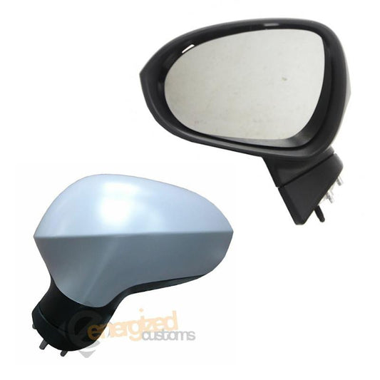 Seat Ibiza Mk5 7/2008-> Electric Wing Door Mirror Primed Cover Passenger Side