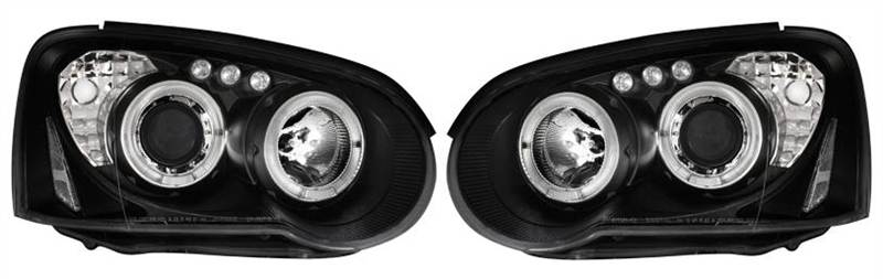 SUBARU IMPREZA  2003-2005 BLACK ANGEL EYES HEADLIGHTS PAIR