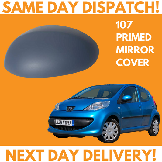 Peugeot 107 2005-2014 Wing Mirror Cover Primed Left Side