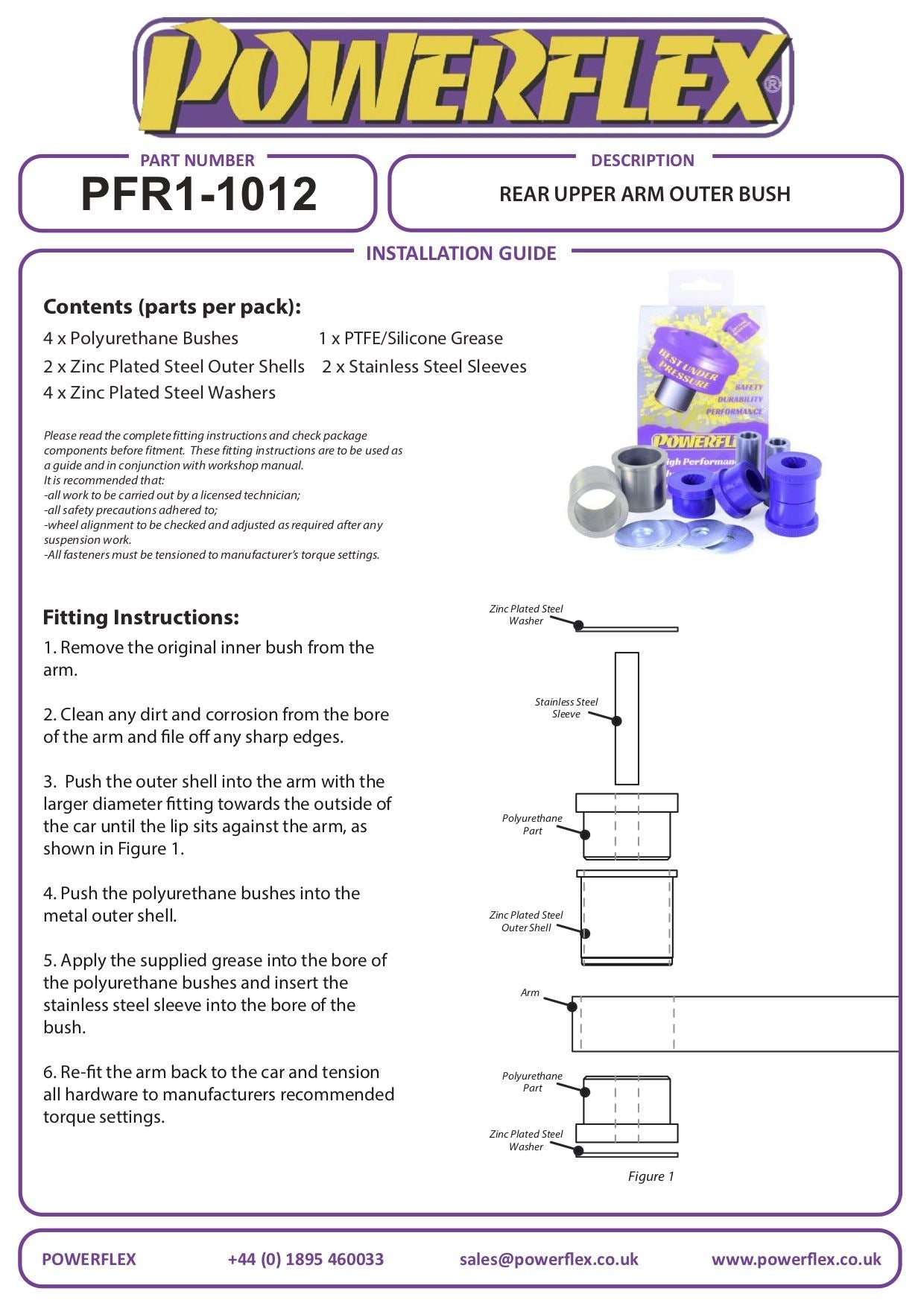 Alfa Romeo Giulietta 940 2010- PowerFlex Rear Trailing Arm to Hub Upper Bush