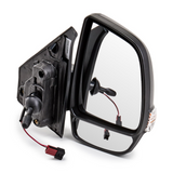 Fiat Doblo Mk2 2010-2023 Twin Glass Cable Black Wing Mirror Drivers Side
