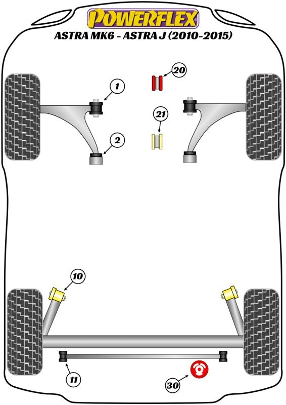Vauxhall Astra MK6 (2010-2015) Rear Engine Mounting Insert Diesel