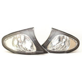 BMW 3 SERIES E46 4 DOOR 2001-2005 FRONT INDICATORS CLEAR BLACK SURROUND 1 PAIR