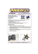 For Subaru Impreza 2007-2010 PowerFlex Black Series Rear Trailing Arm Rear Bush