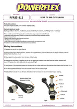 For VW Passat B8 2015 on PowerFlex Rear Tie Bar Outer Bush
