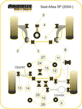 For Seat Altea 5P 2004- PowerFlex Rear Anti Roll Bar Bush