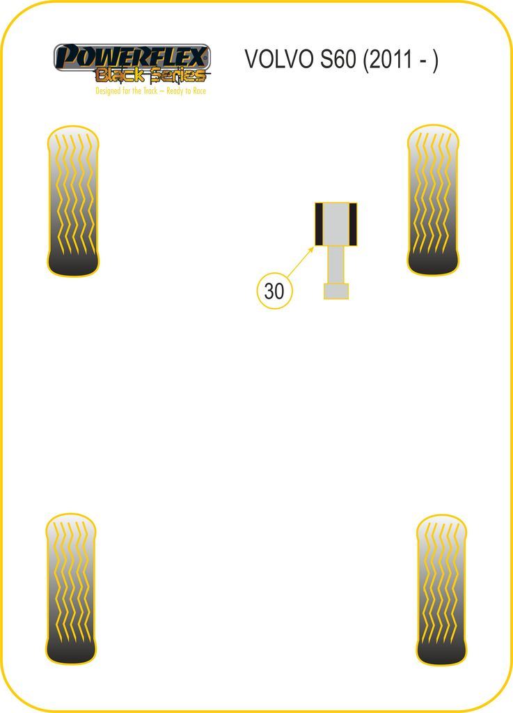 For Volvo S60 2010 on PowerFlex Black Series Torque Rod Insert