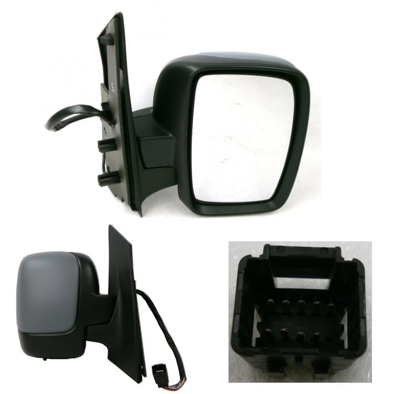 Fiat Scudo Wing Mirror Electric Powerfolding Primed Drivers Side 2007-2015