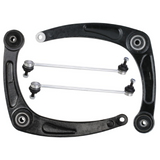 For Citroen C4 2004-2016 Front Lower Wishbones Arms and Drop Links Pair
