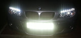 BMW 1 SERIES (E81/82/87/88) 5 DOOR HATCH 2/2007-> CHROME DRL HEADLIGHTS PAIR