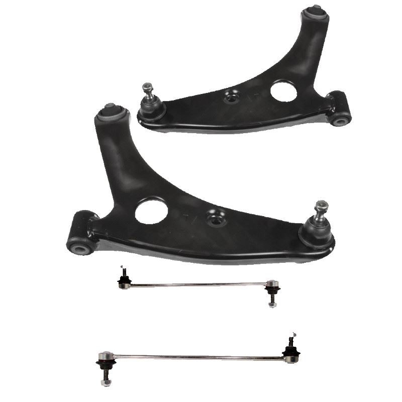For Smart ForFour 2004-2006 Front Lower Wishbones Arms and Drop Links Pair