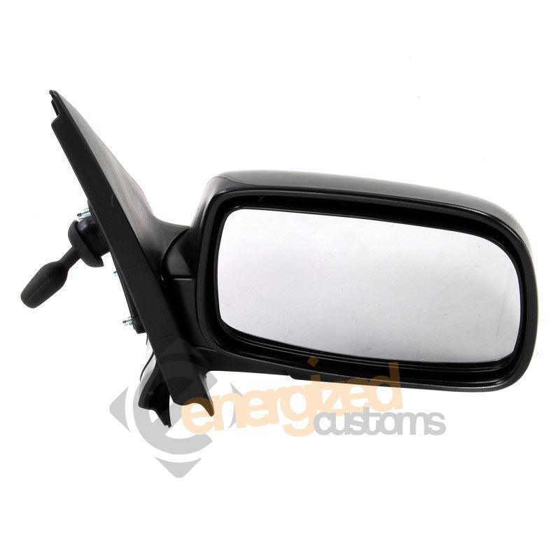 Toyota Yaris 1999-5/2003 Cable Adjust Wing Door Mirror Black Cover Drivers Side