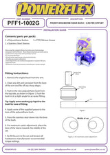 Alfa Romeo Giulietta 940 2010- PowerFlex Black Front Arm Rear Bush Caster Offset