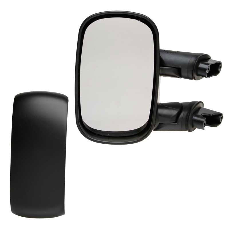 Fiat Doblo Van 2001-2010 Manual Adjust Black Cover Wing Mirror Passenger Side