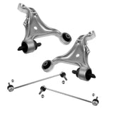 For Volvo V70 2000-2010 Front Lower Wishbones Arms and Drop Links Pair