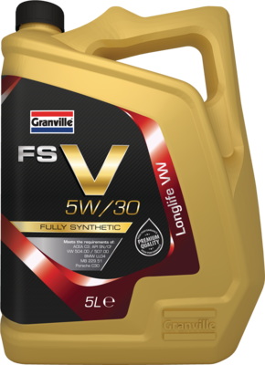 Car Engine Oil Granville FS-V Longlife VAG SAE 5W30 Fully Synthetic 5L 5 Litre