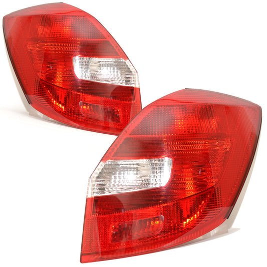 SKODA FABIA MK2 2007-> REAR TAIL LIGHTS 1 PAIR O/S & N/S