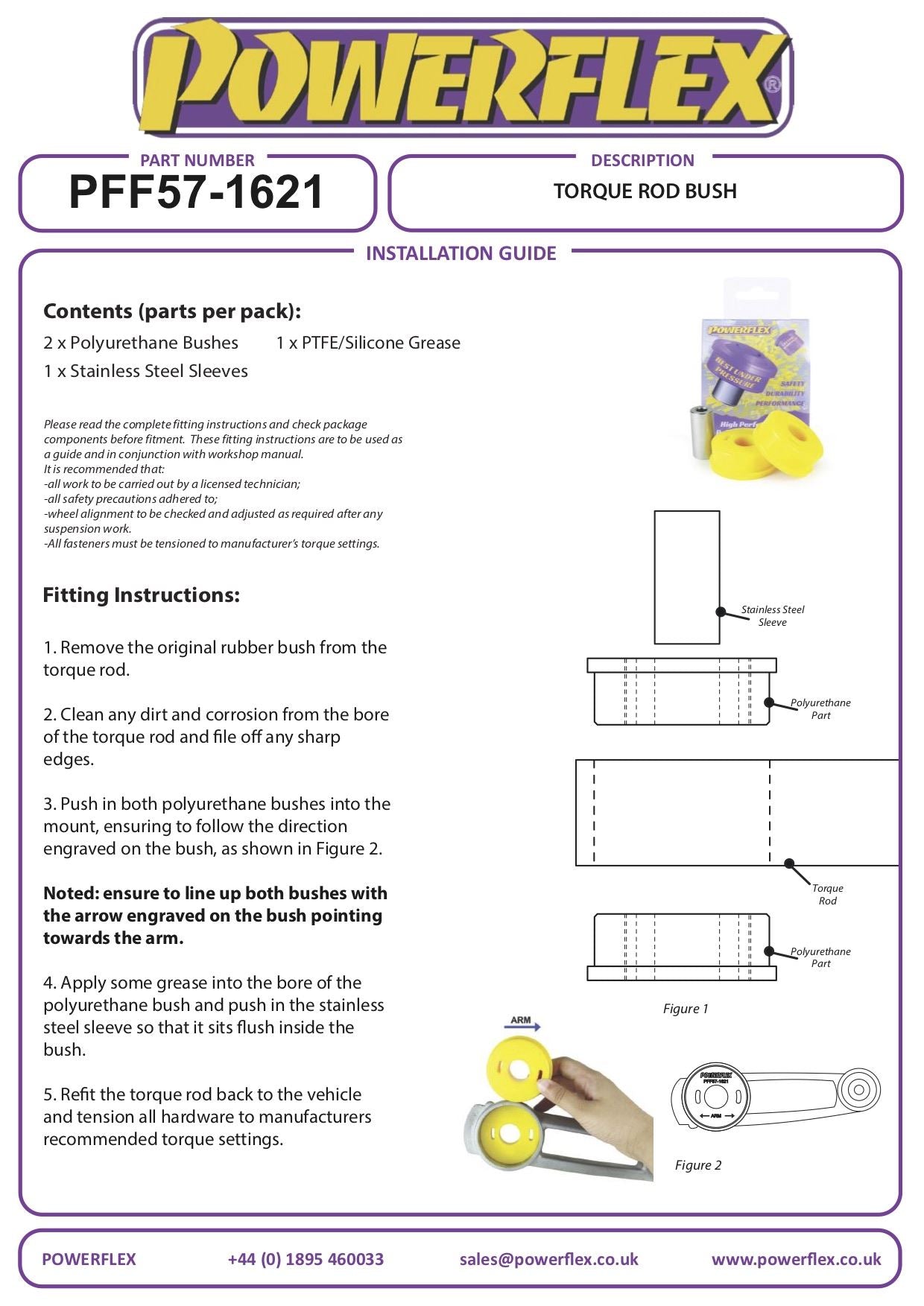 Porsche Cayenne E1 9PA (2002-2010) PowerFlex Torque Rod Bush