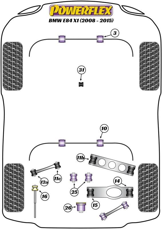 BMW E84 X1 (2008-2015) PowerFlex Shift Arm Front Bush Oval
