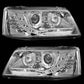 VOLKSWAGEN TRANSPORTER T5 INC.CARAVELLE 2003-2010 CHROME DRL HEADLIGHTS PAIR